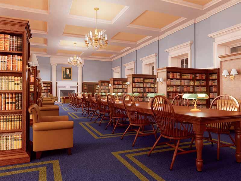 Rendering of the new library reading room